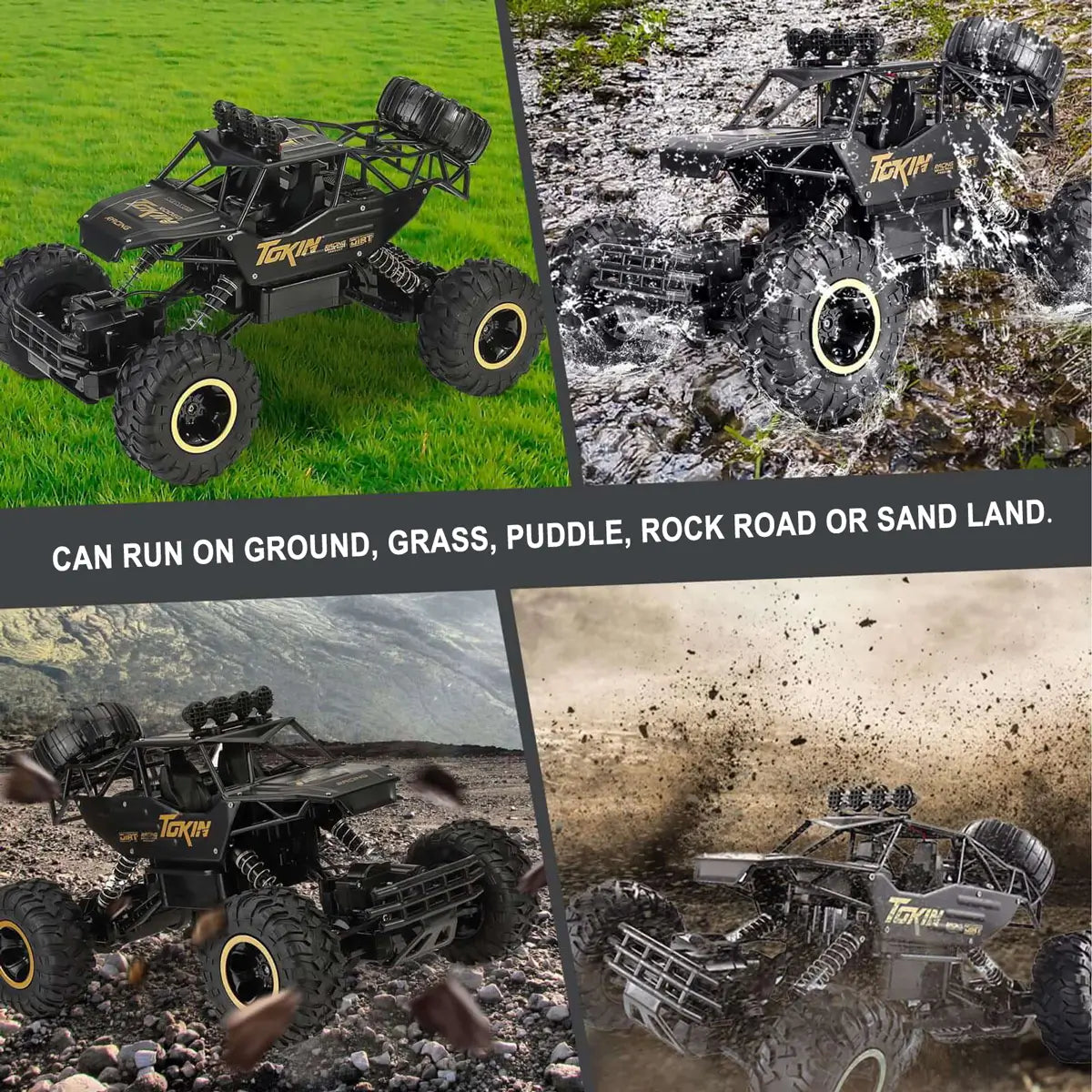 4WD RC Monster Truck for Kids – Remote Control Off-Road Rock Crawler