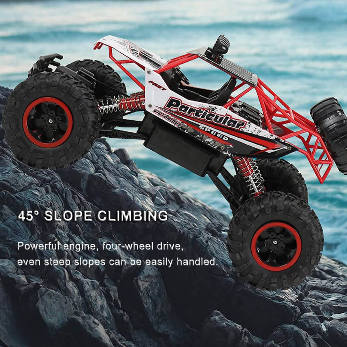 4WD RC Monster Truck for Kids – Remote Control Off-Road Rock Crawler