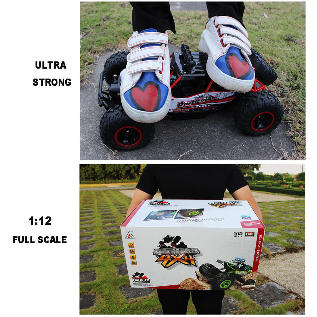 4WD RC Monster Truck for Kids – Remote Control Off-Road Rock Crawler