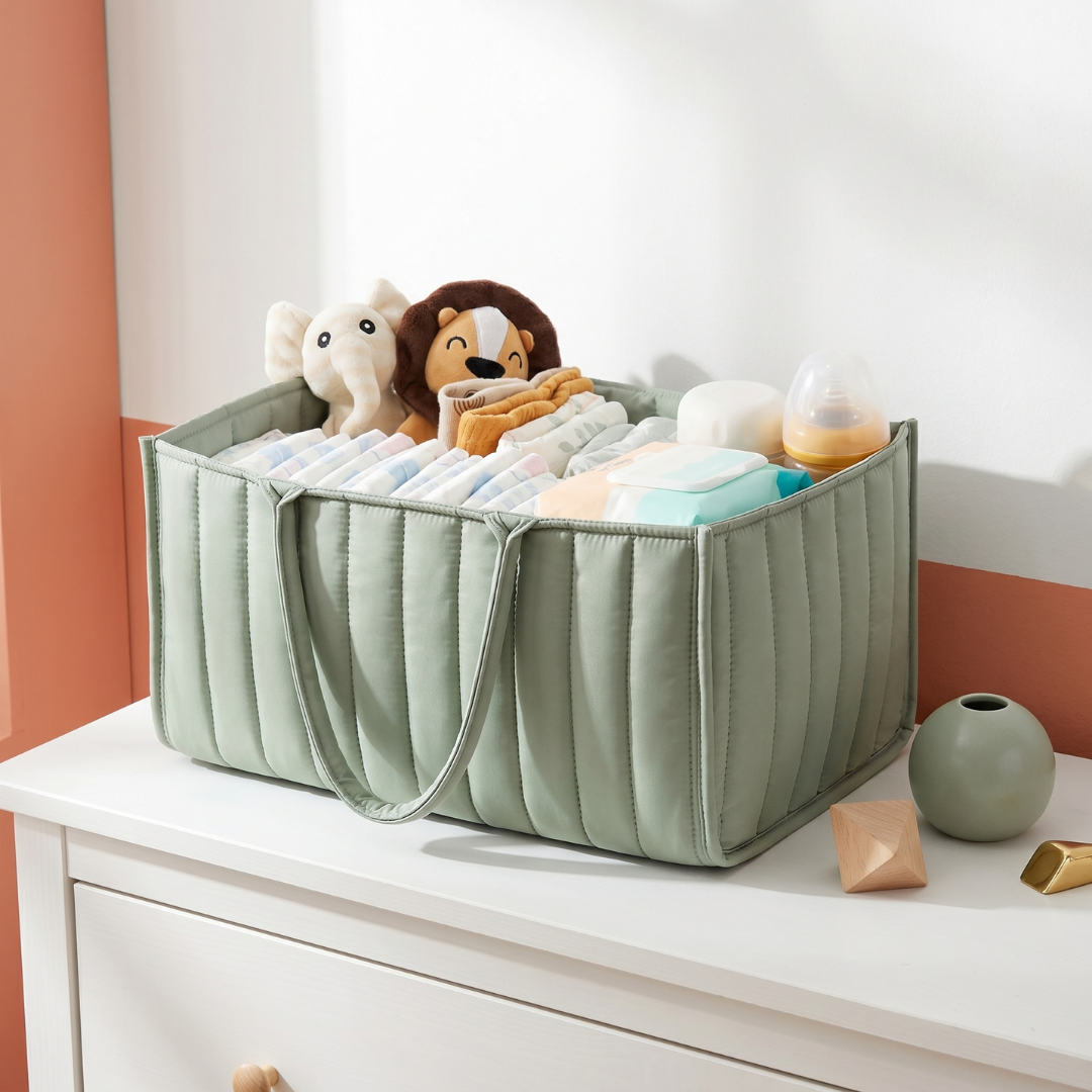 Diaper Caddy Organizer with Removable Divider