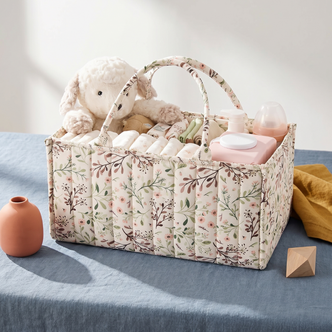 Diaper Caddy Organizer with Removable Divider