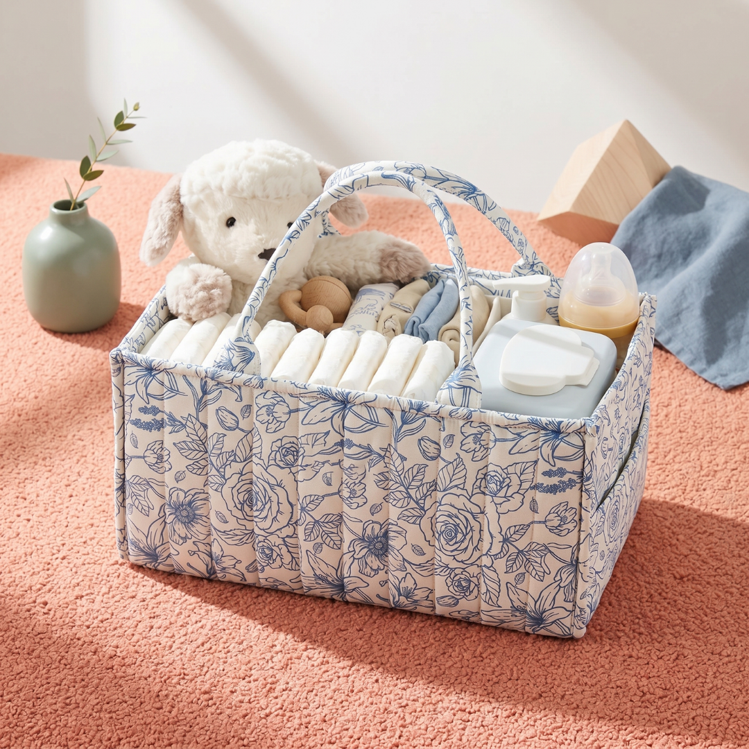 Diaper Caddy Organizer with Removable Divider