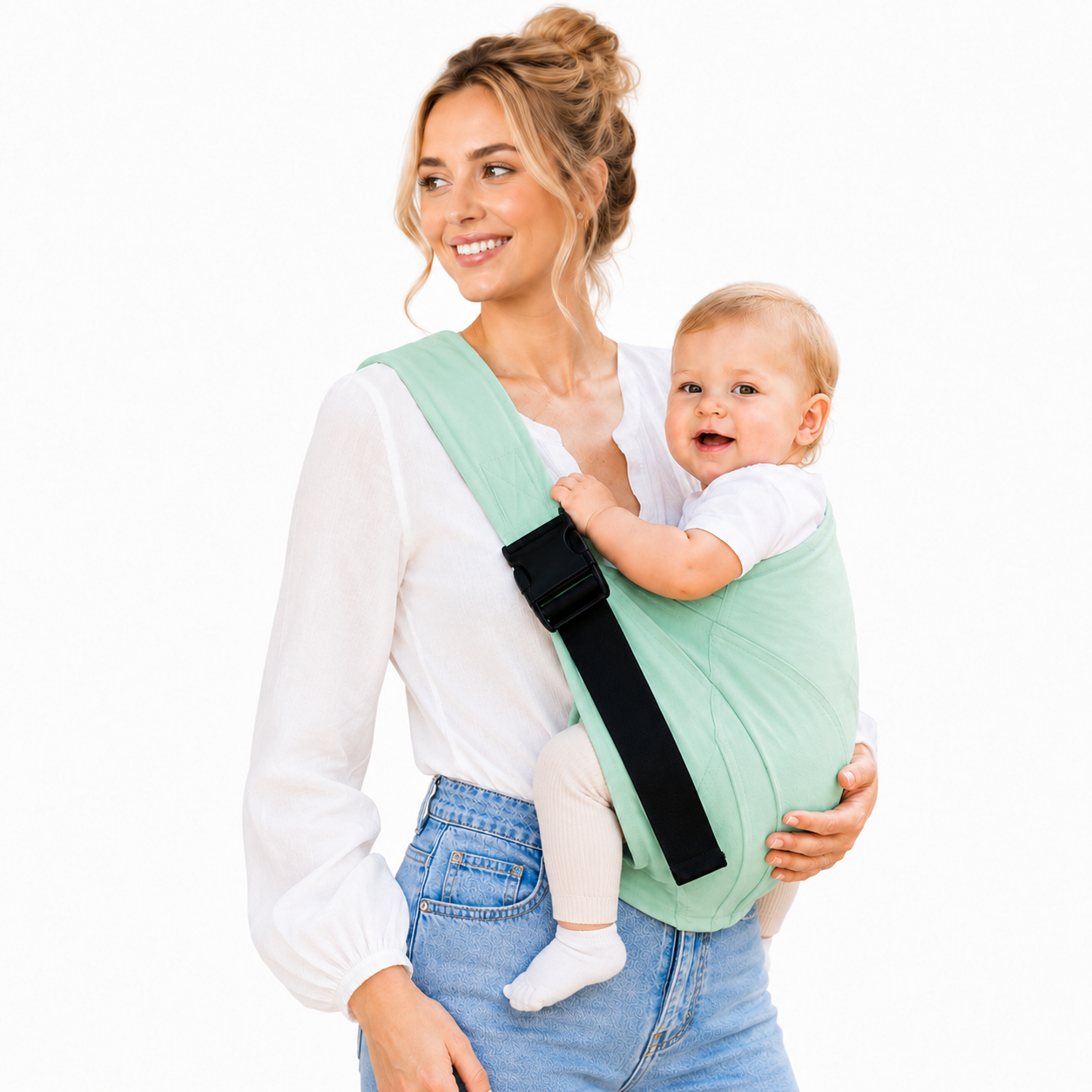 Baby Sling Carrier for Newborns & Toddlers with Adjustable Shoulder Strap