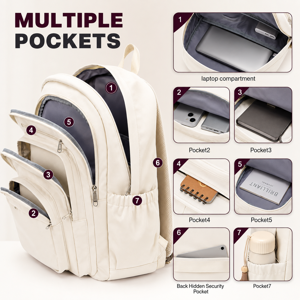 Kids School Backpack with Large Capacity & Multi-Pocket Storage