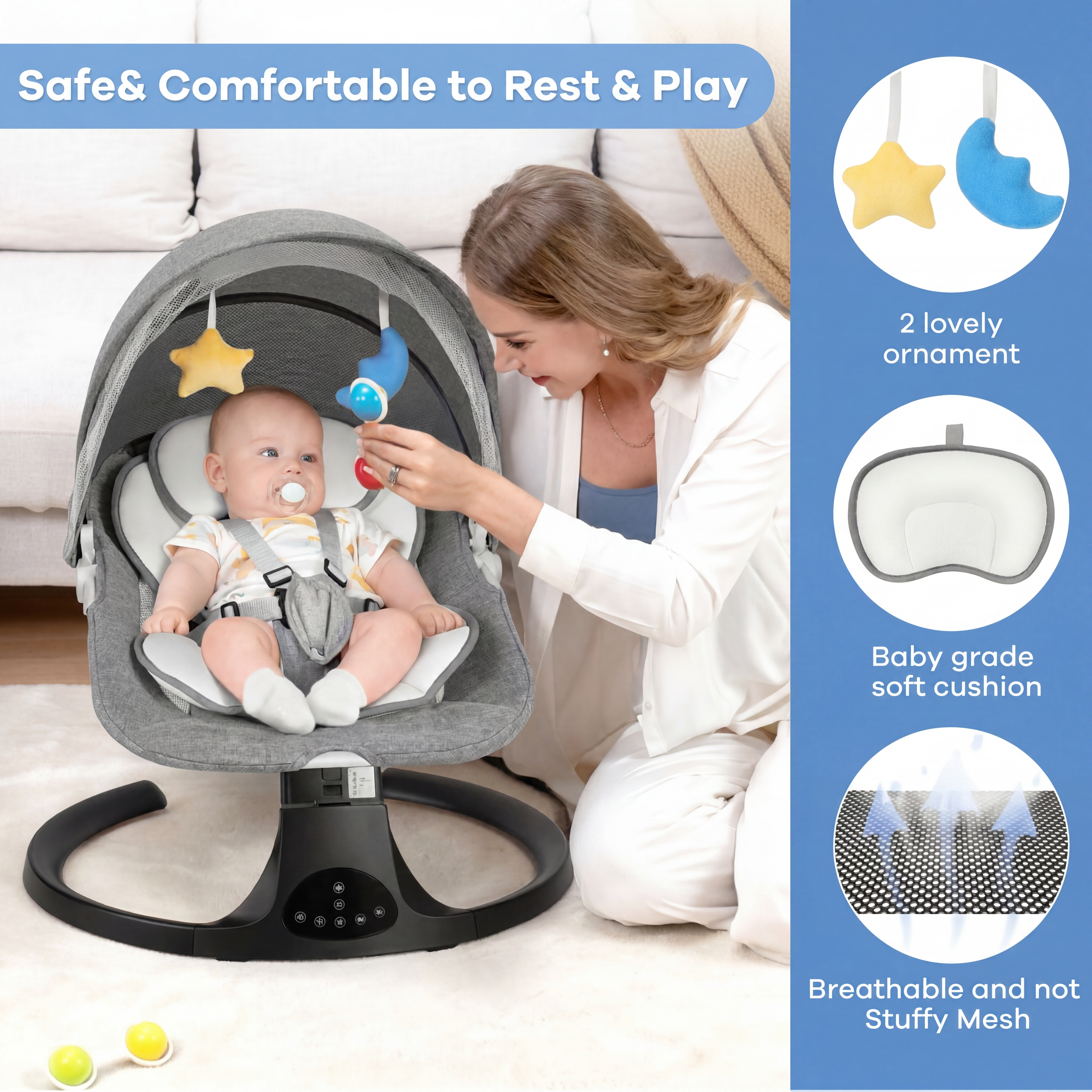 Sompy Electric Infant Baby Swing