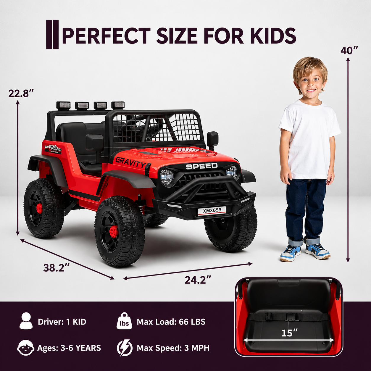Kids Ride-On Truck with Parent Remote Control