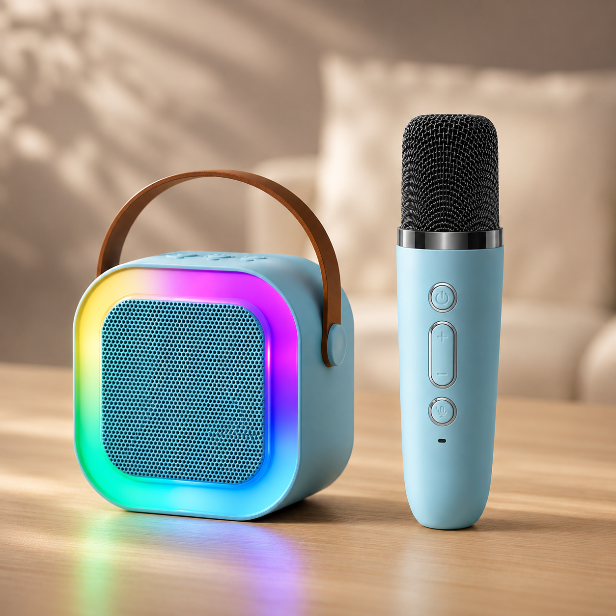 Portable Bluetooth Karaoke Machine with Wireless Microphones
