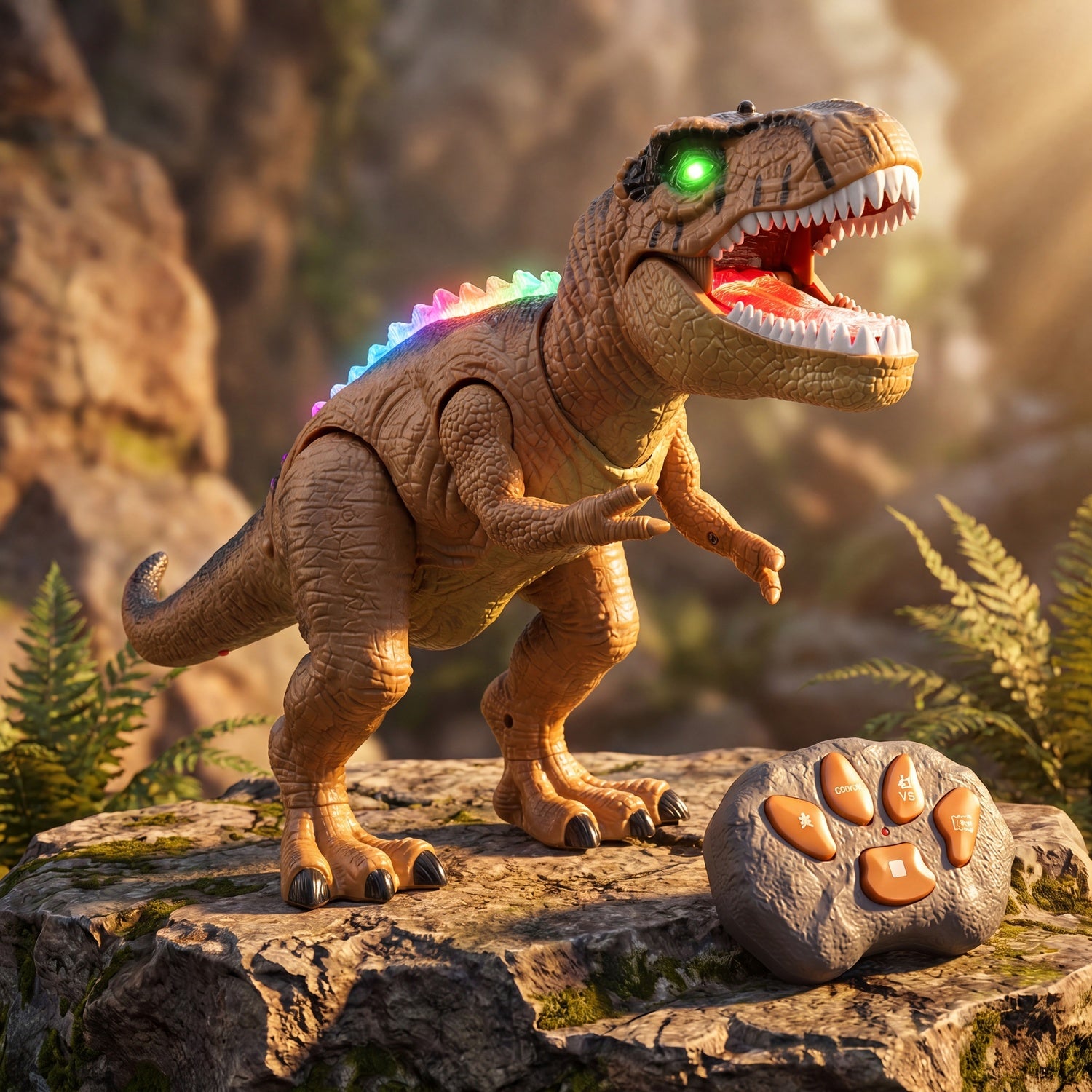 Remote Control T-Rex Dinosaur Toy with LED Lights