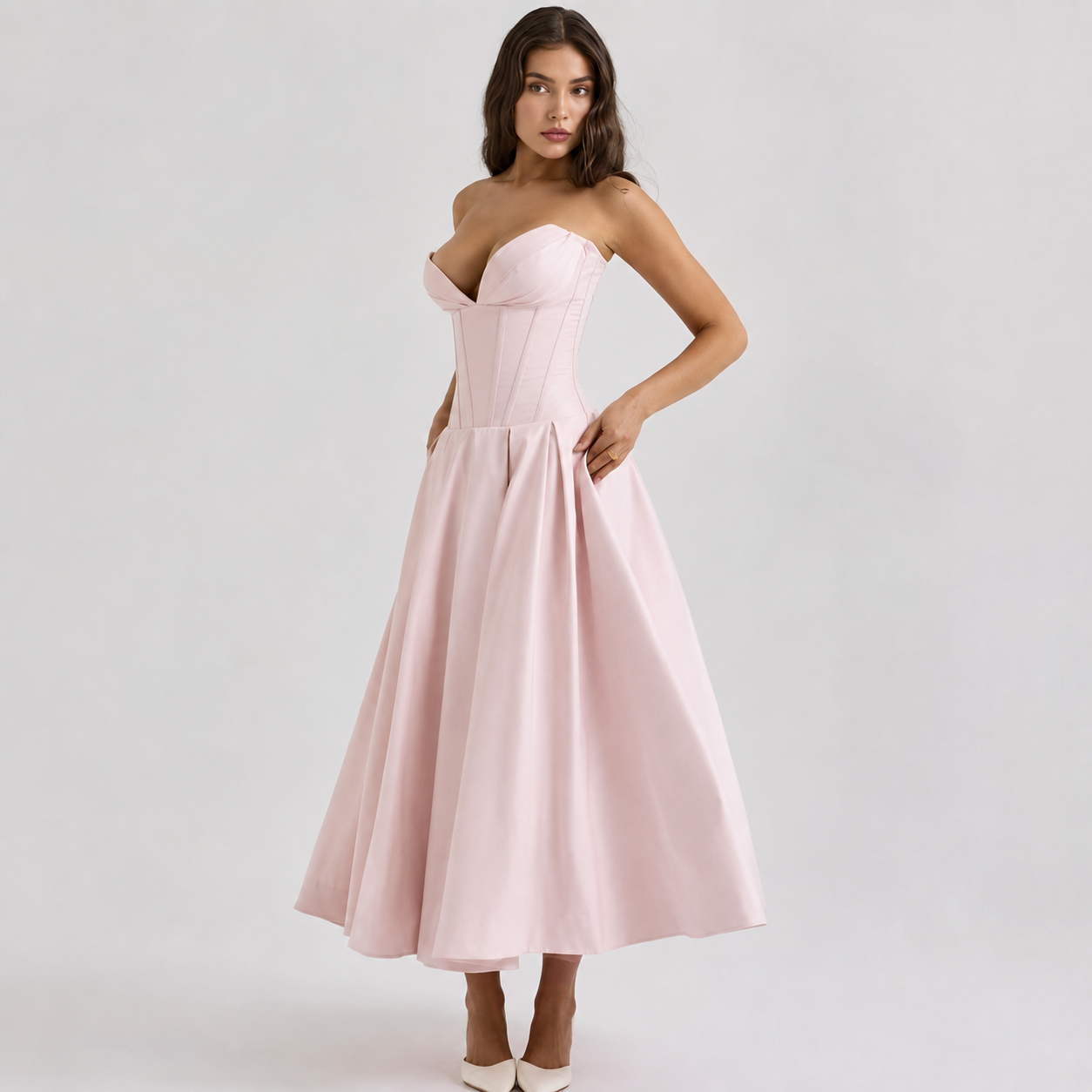 Women’s Formal Maxi Dress – Elegant Sleeveless Evening Dress