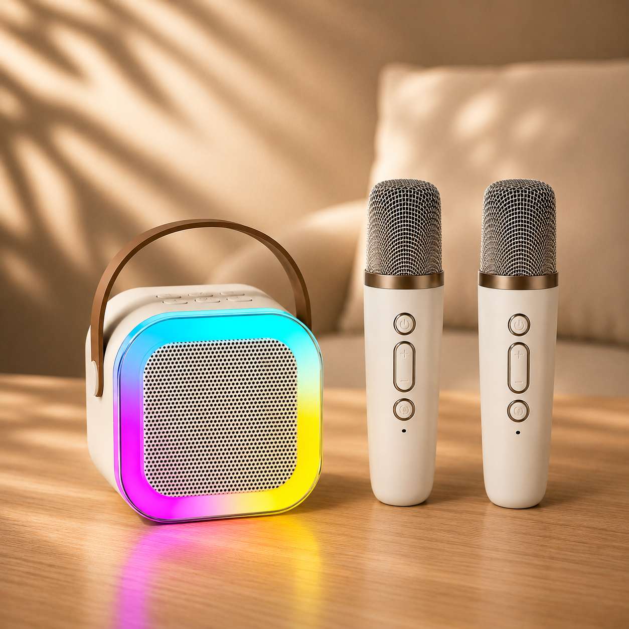 Portable Bluetooth Karaoke Machine with Wireless Microphones