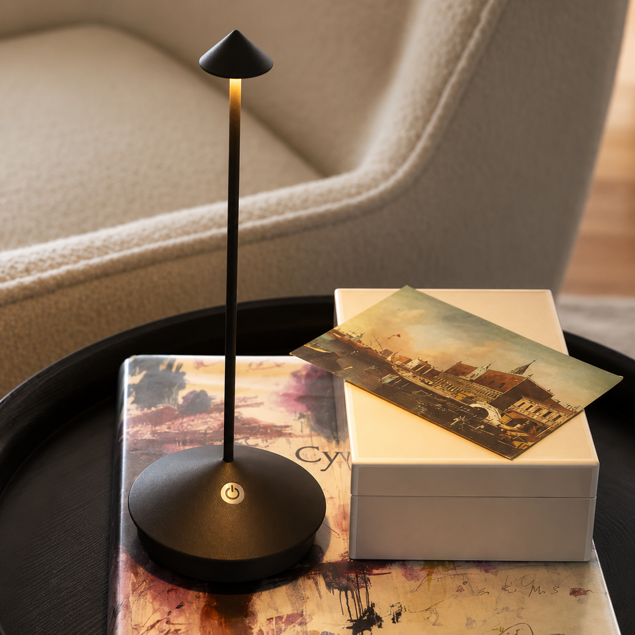 Rechargeable Cordless LED Table Lamp with Dimmable Lighting