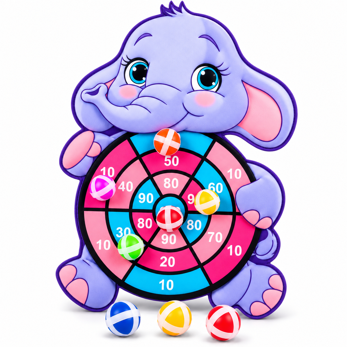 Kids Sticky Ball Dart Board Game – Indoor Target Toss Toy