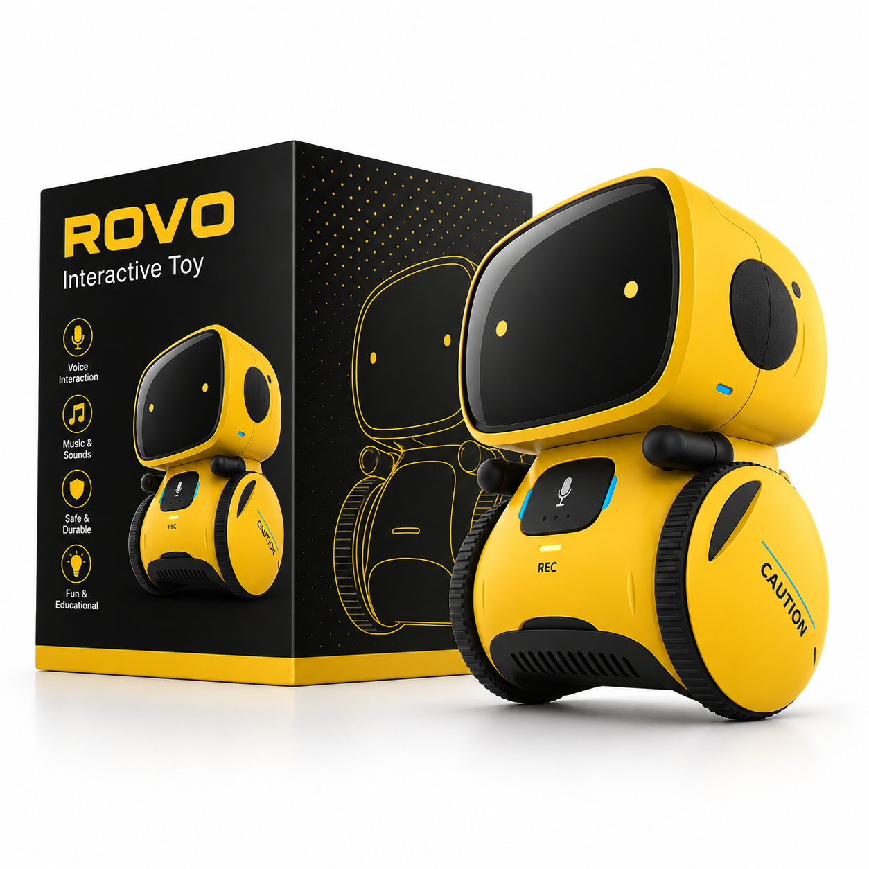 Rovo Interactive Robot Toy for Kids – Voice Control Learning & Dancing Toy