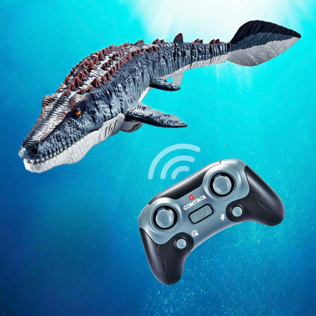 Remote Control Mosasaurus Water Toy with Lights, Spray Effects