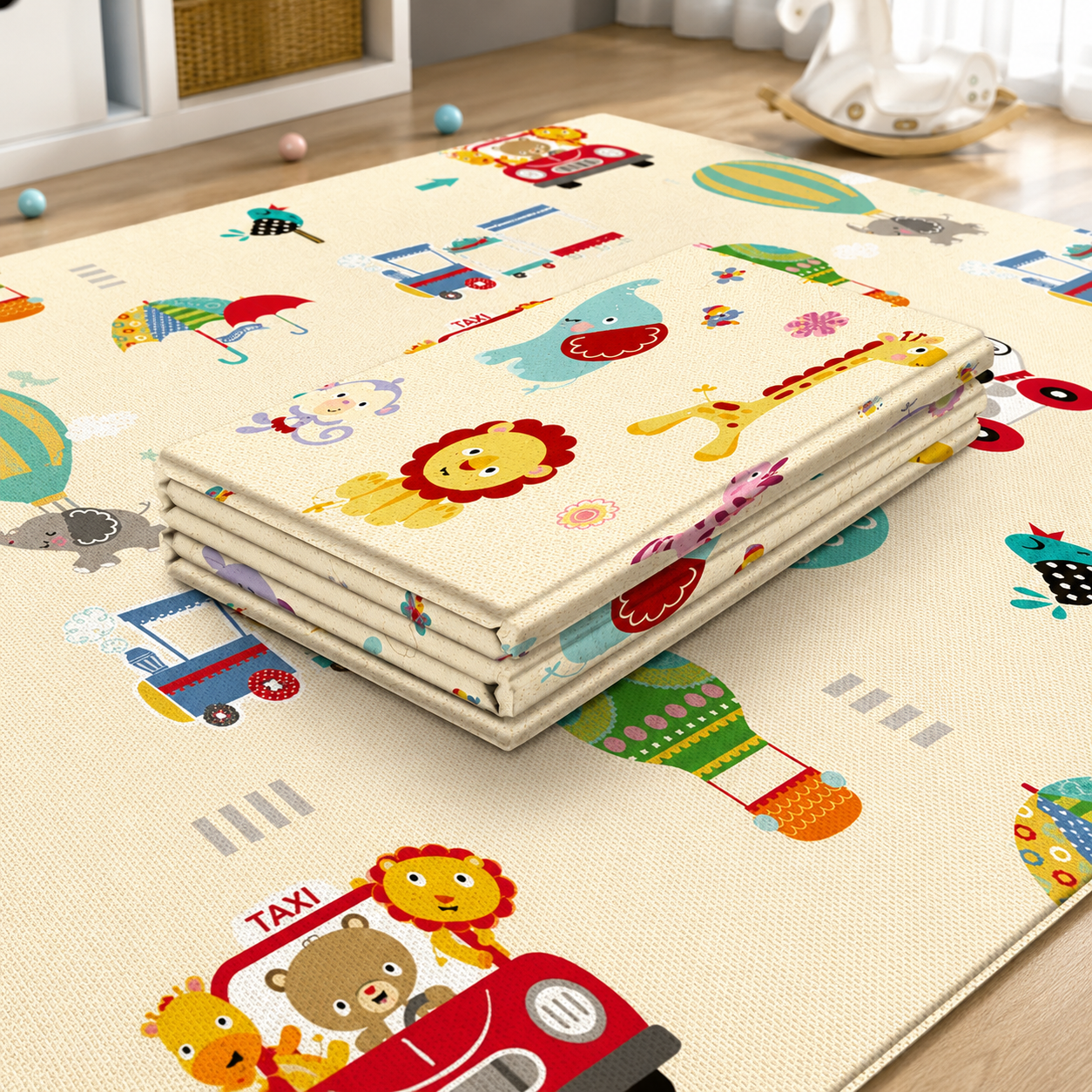 Foldable Waterproof Baby Play Mat for Crawling, Playtime & Learning