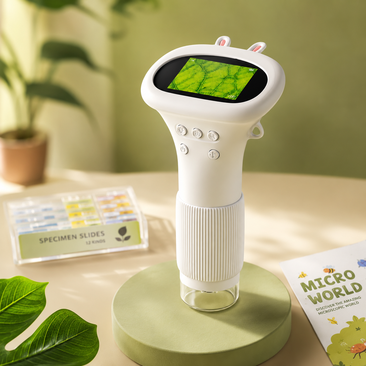 Handheld 1000X Mini Microscope for Kids - Outdoor STEM Science Toy