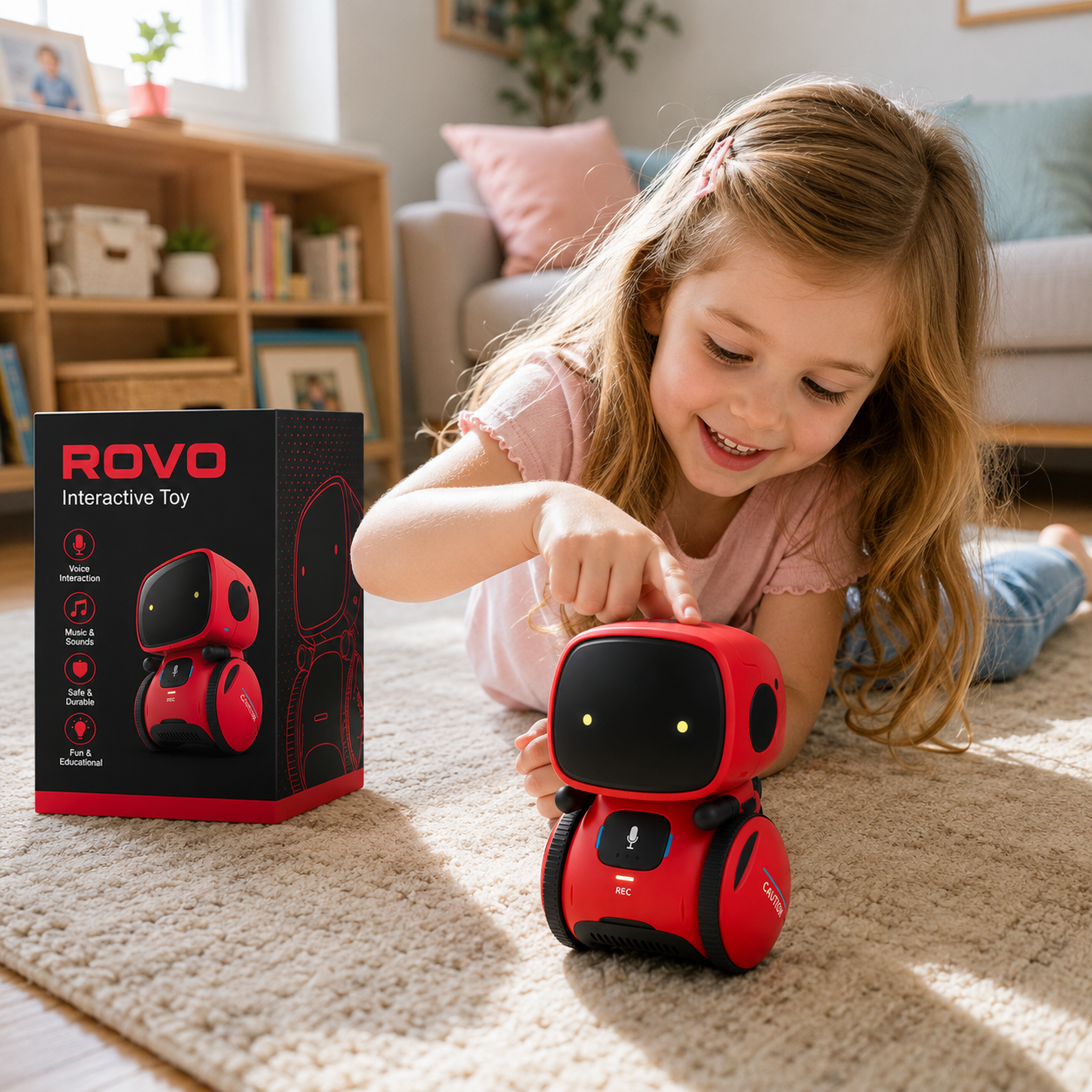 Rovo Interactive Robot Toy for Kids – Voice Control Learning & Dancing Toy