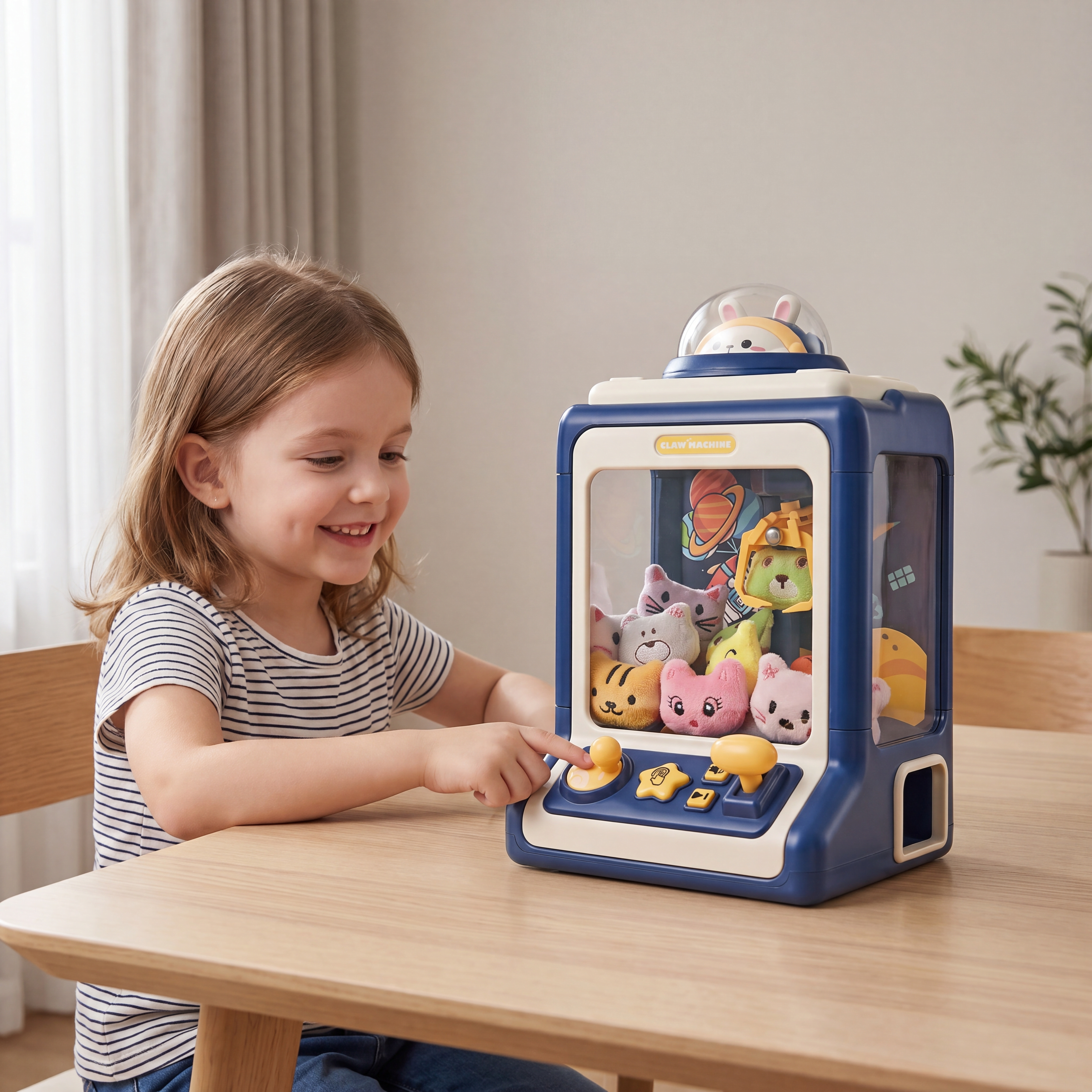 Mini Kids Claw Machine Arcade Game with Plush Toys