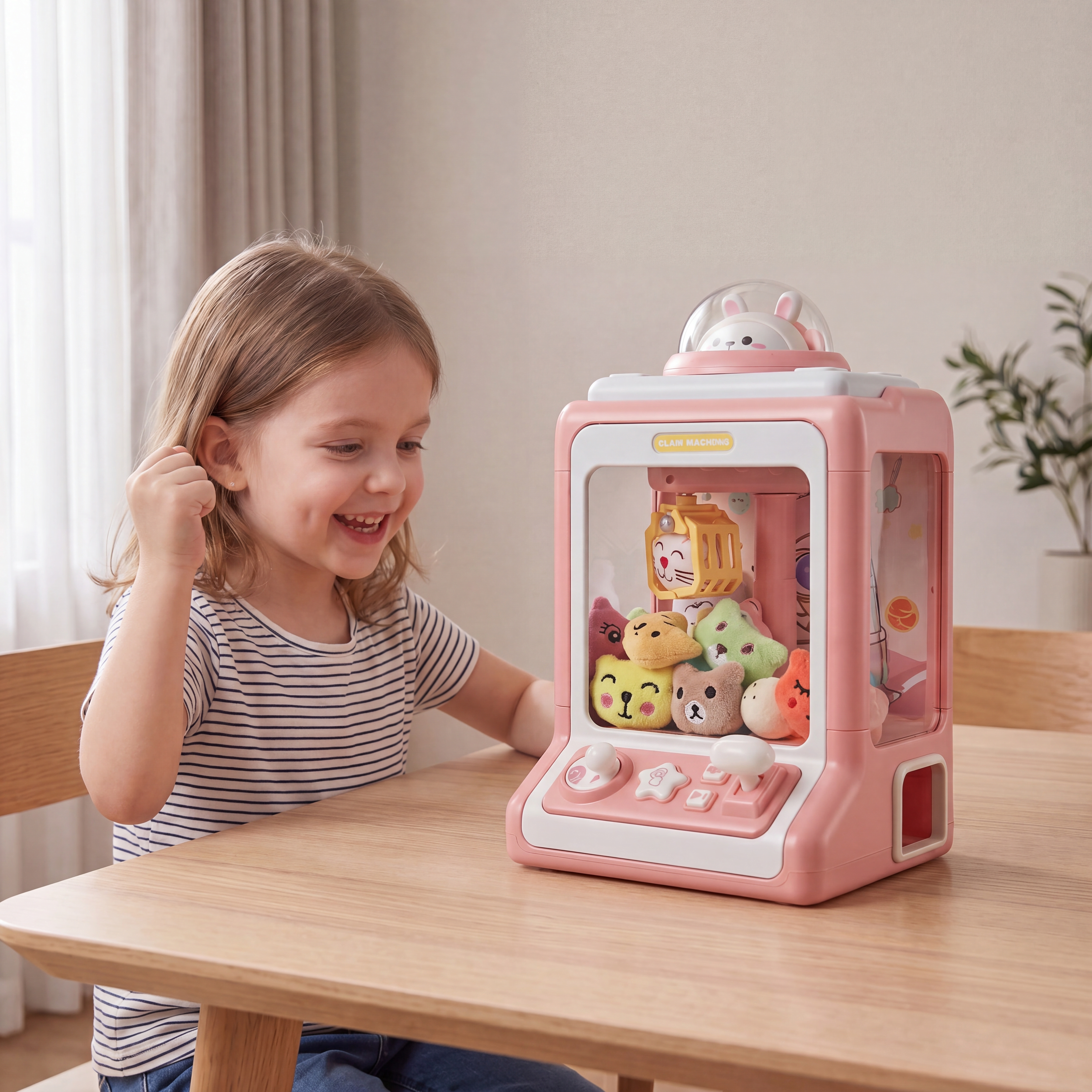 Mini Kids Claw Machine Arcade Game with Plush Toys