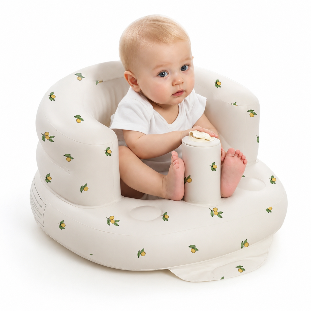 Inflatable Baby Seat for Babies 3-36 Months,Built in Air Pump Children Baby Sofa,Bumbo Seat for Learning to Sit,Feeding,Camping