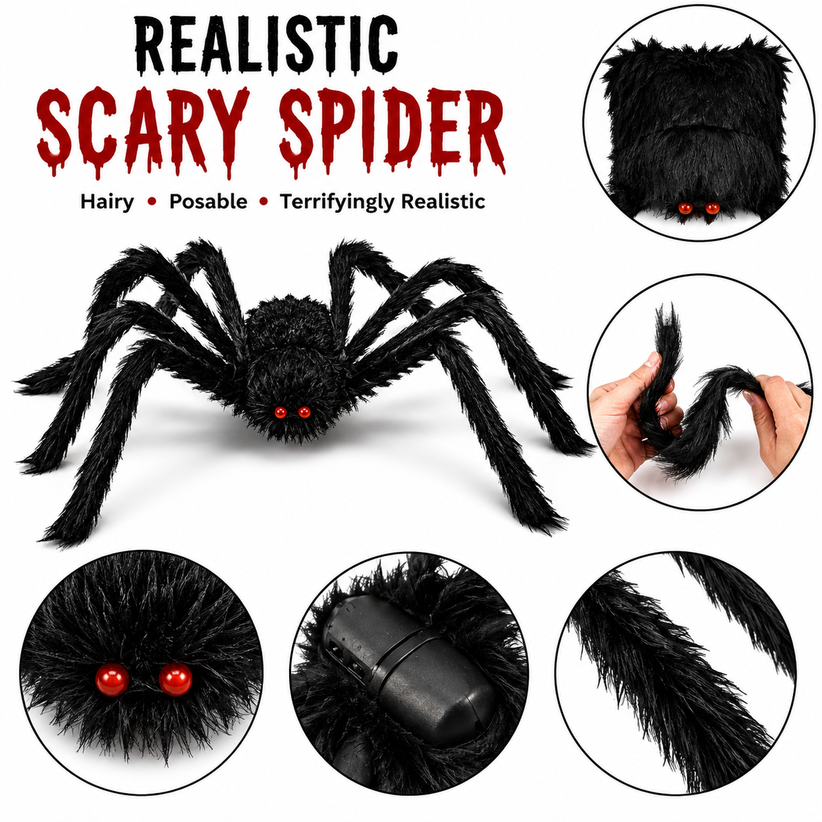 Giant Black Spider Halloween Decoration – Indoor & Outdoor Halloween Decor