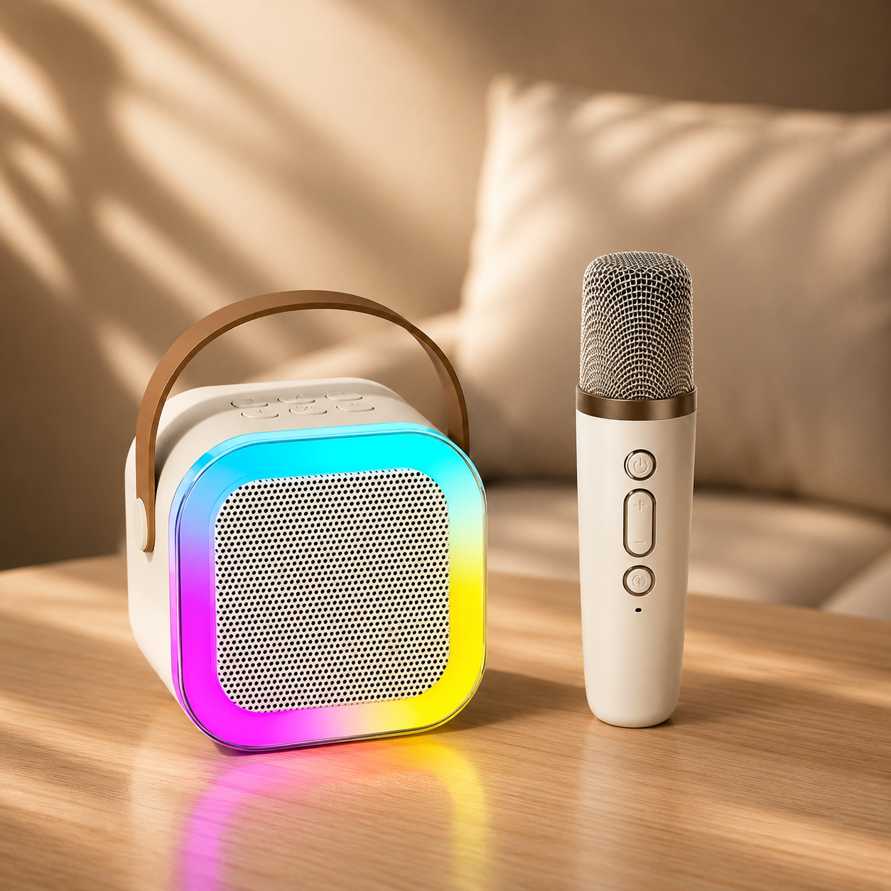 Portable Bluetooth Karaoke Machine with Wireless Microphones