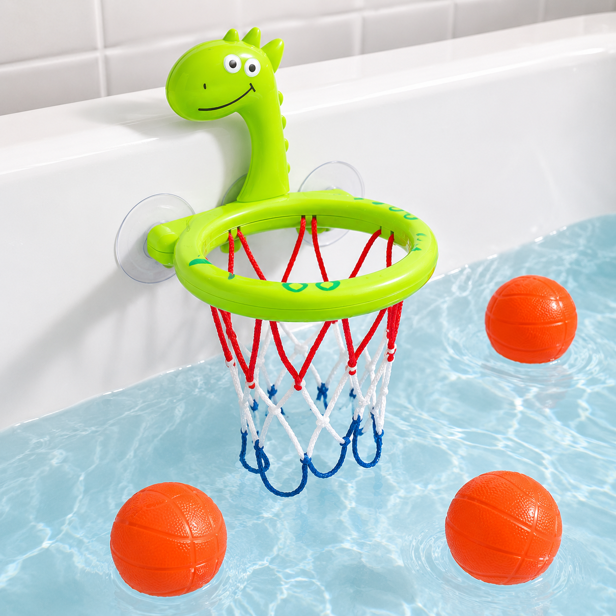 Kids Bath Basketball Hoop with Balls for Bathtub Play