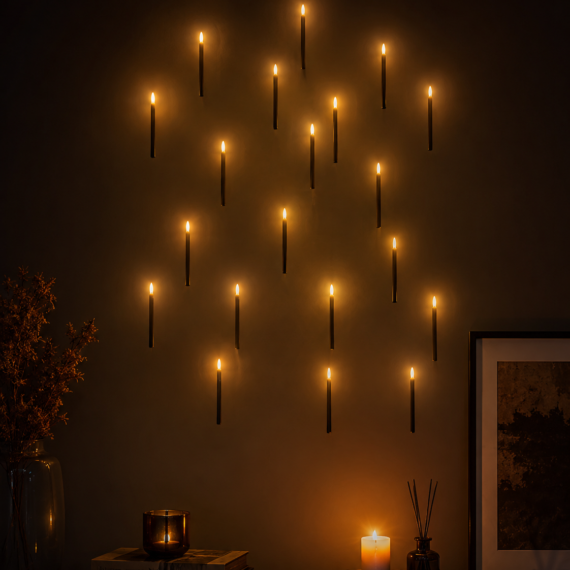 Floating LED Candles with Magic Wand Remote for Party