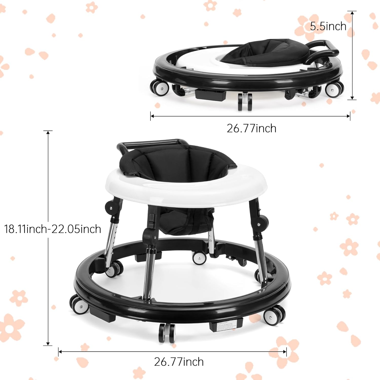 Adjustable Baby Walker and Activity Center