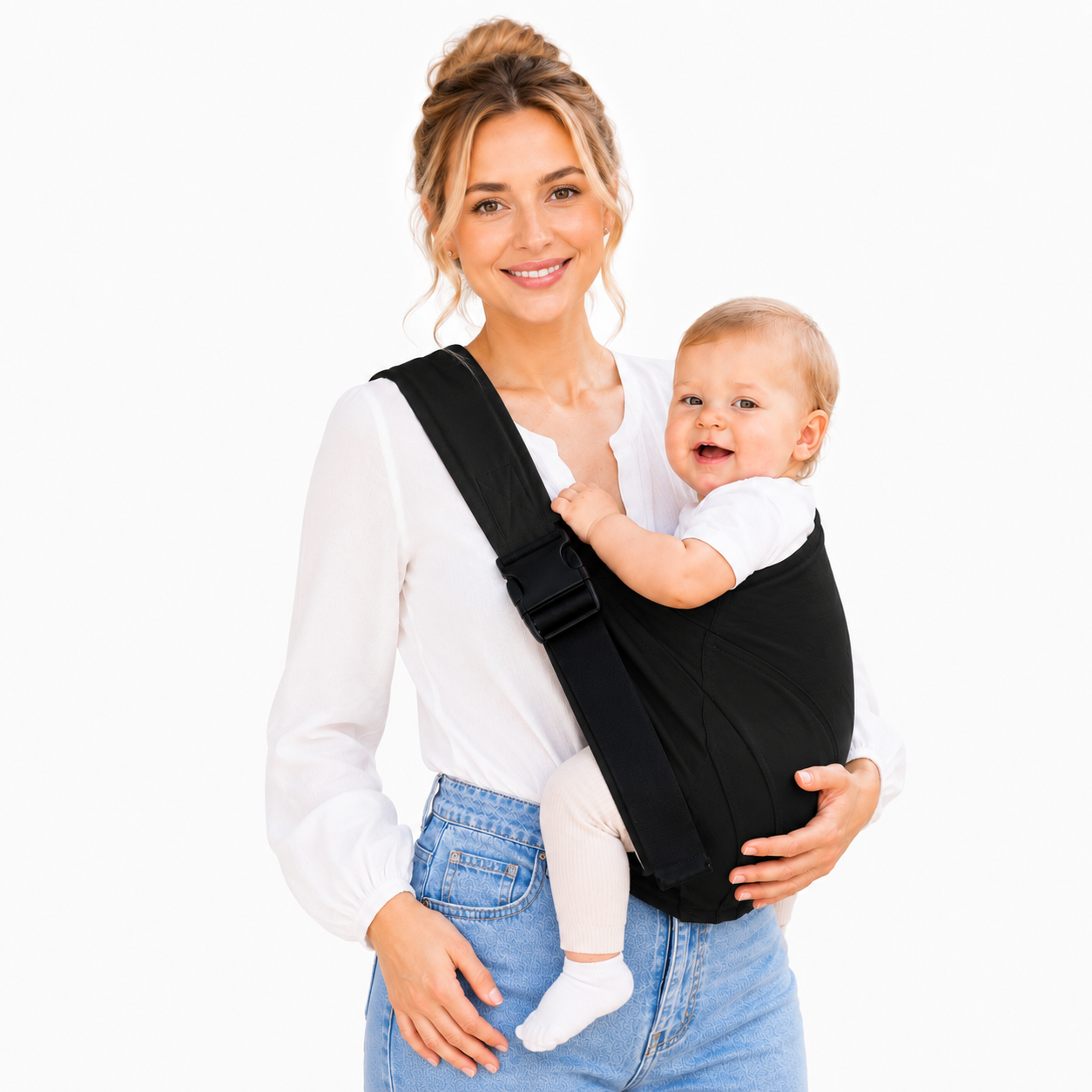 Baby Sling Carrier for Newborns & Toddlers with Adjustable Shoulder Strap