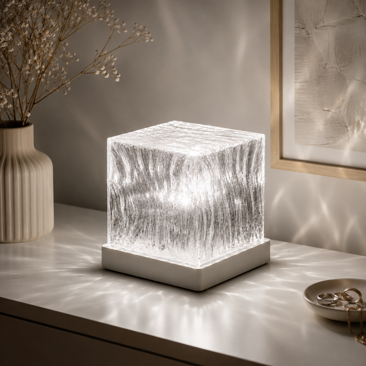 Rotating Water Ripple Night Light Projector