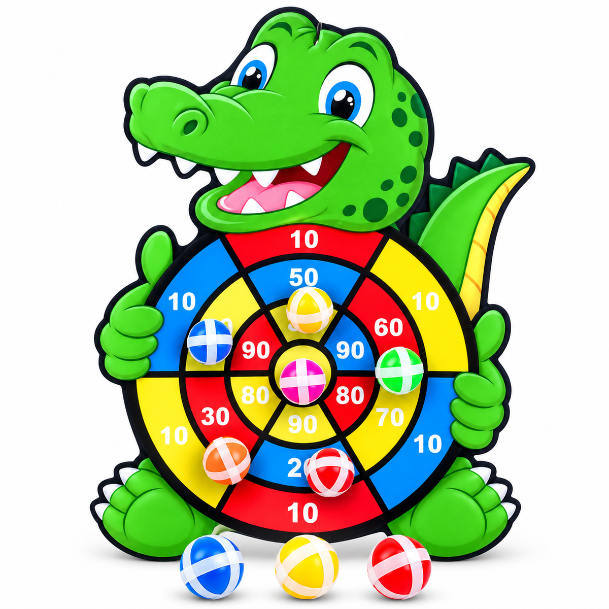 Kids Sticky Ball Dart Board Game – Indoor Target Toss Toy