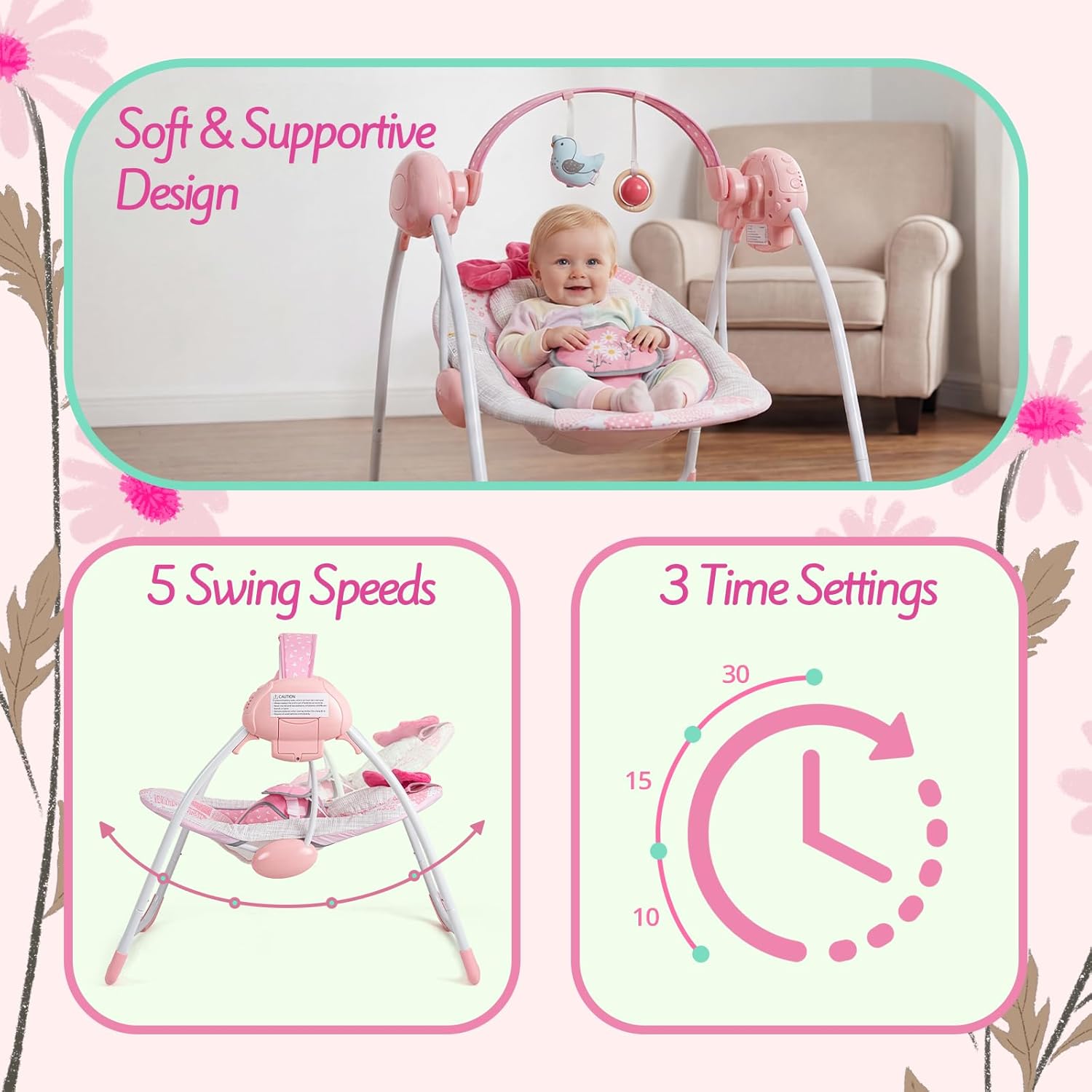 Lullio Portable Baby Swing
