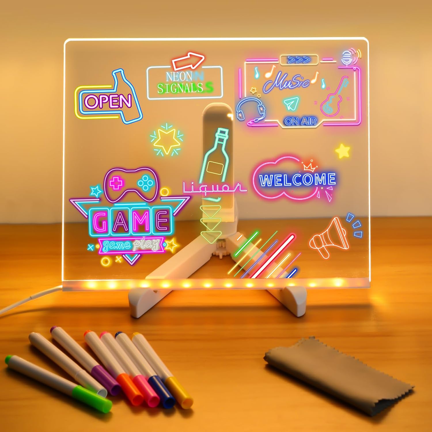 Bright LED Acrylic Erasable Message Board