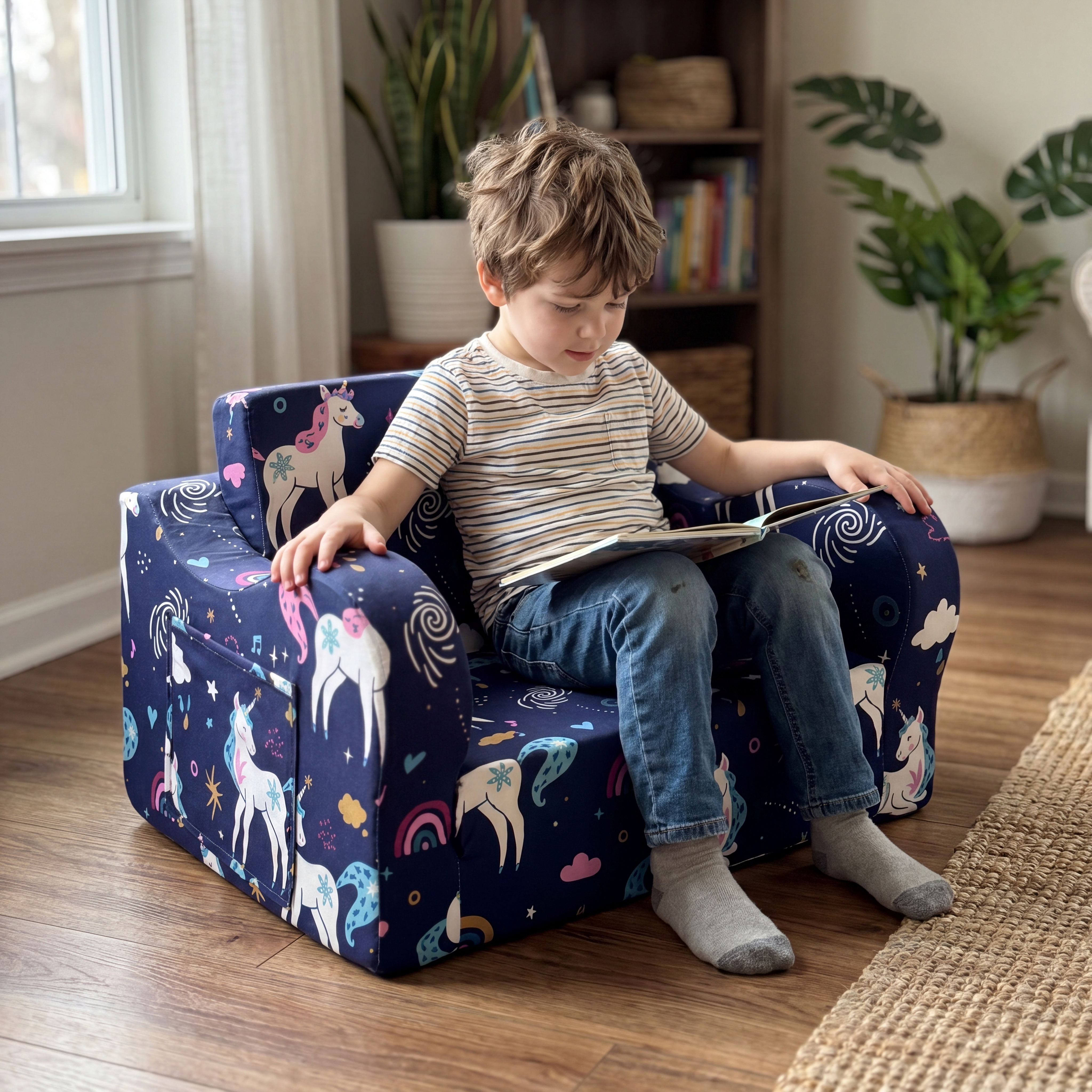Cubsy Convertible Kids Flip-Out Sofa