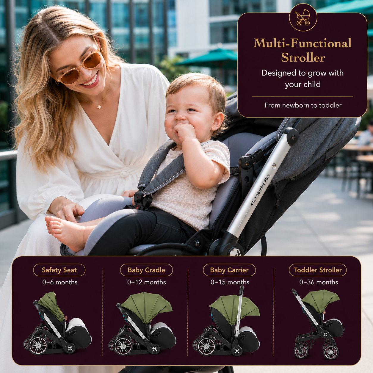 Baby Stroller Travel System with Infant Car Seat