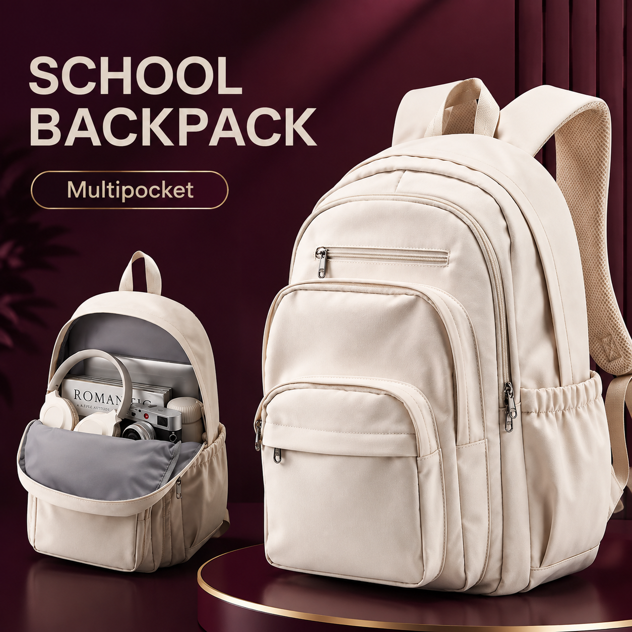 Kids School Backpack with Large Capacity & Multi-Pocket Storage