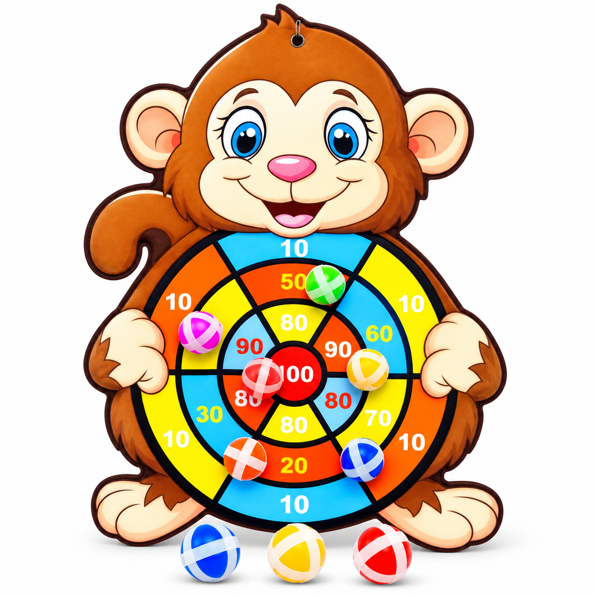 Kids Sticky Ball Dart Board Game – Indoor Target Toss Toy
