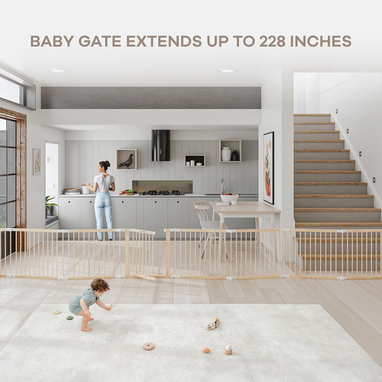 Haven Wooden Baby Playpen