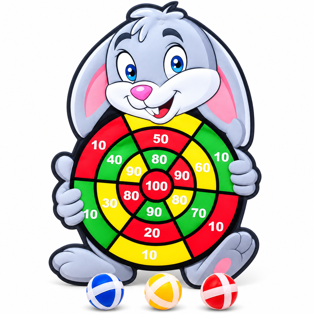 Kids Sticky Ball Dart Board Game – Indoor Target Toss Toy