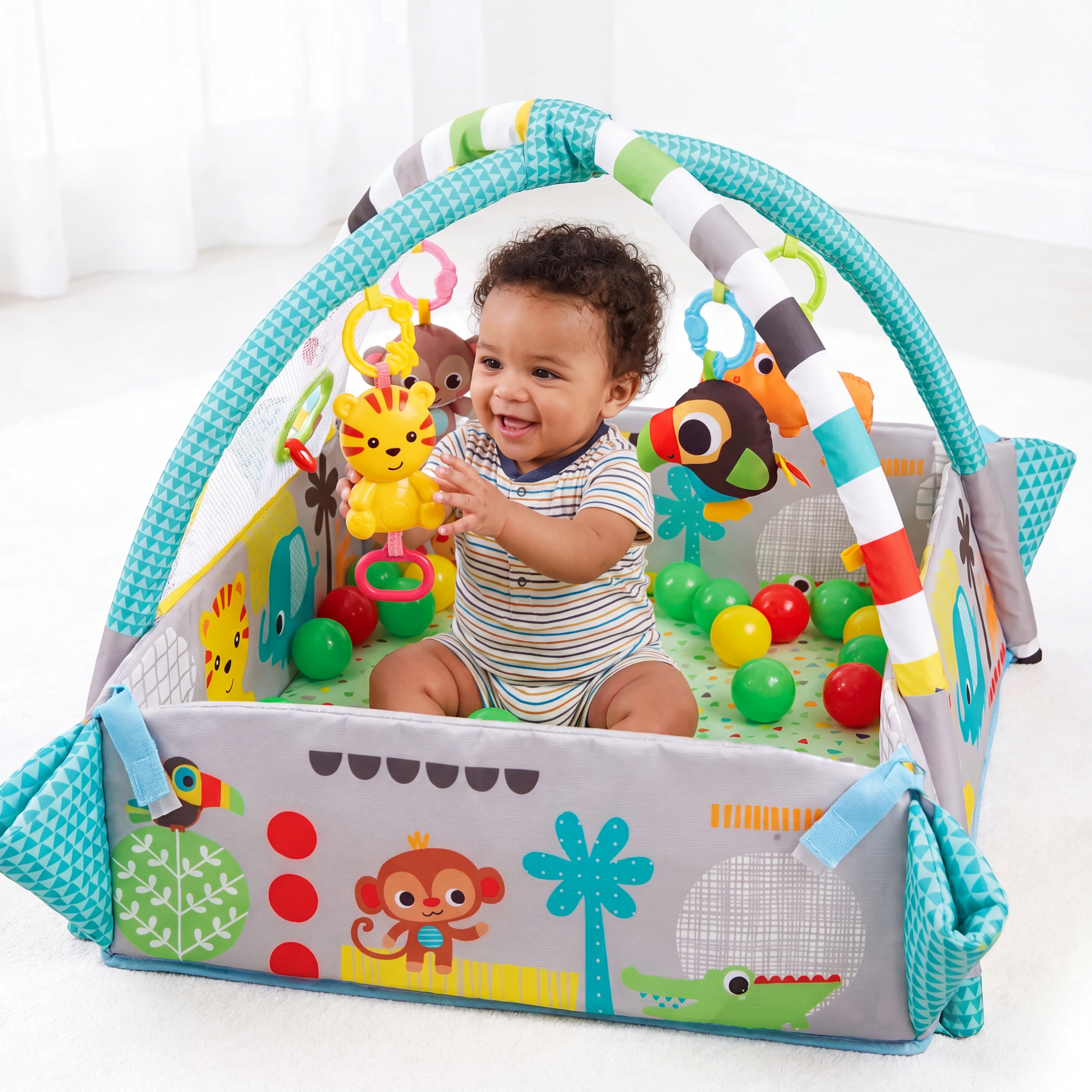Juniper Baby Play Gym Activity Mat with Crawling Area