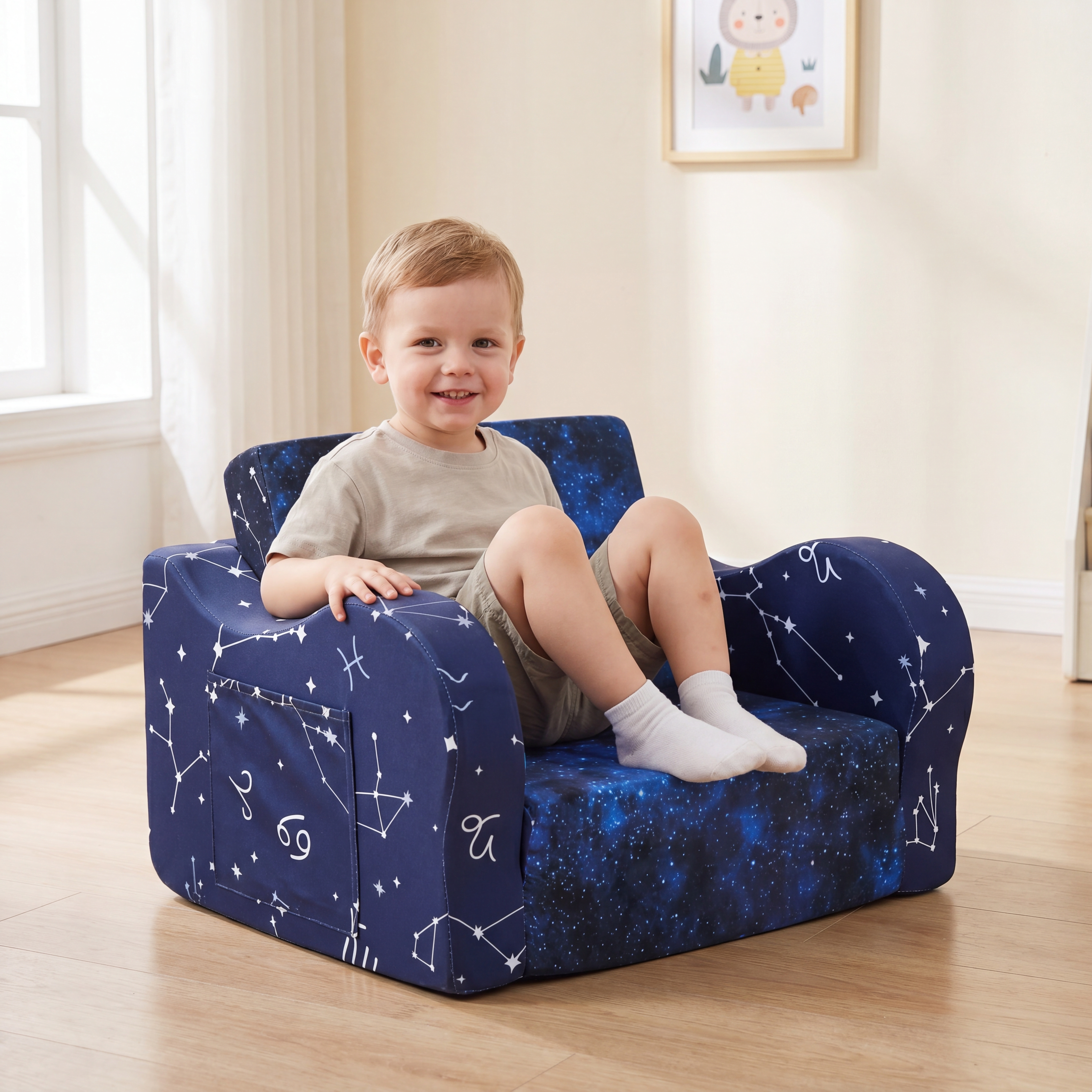Cubsy Convertible Kids Flip-Out Sofa