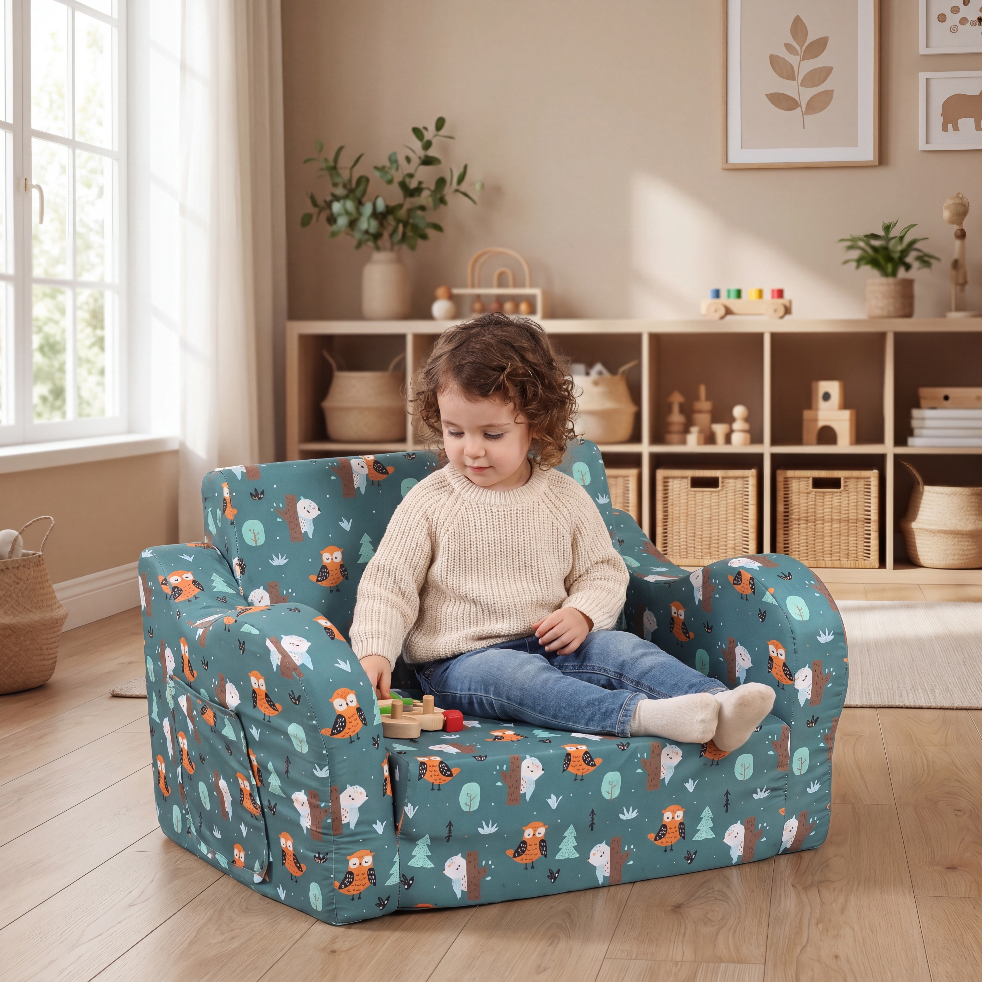 Cubsy Convertible Kids Flip-Out Sofa