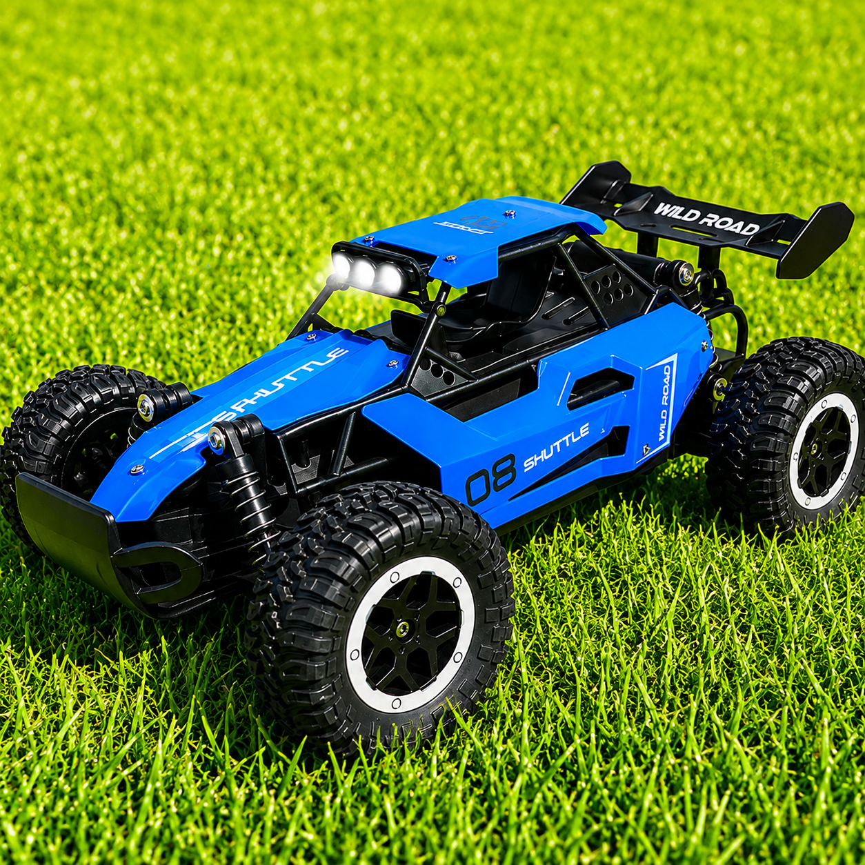 Remote Control Off-Road RC Car with Alloy Body & LED Lights
