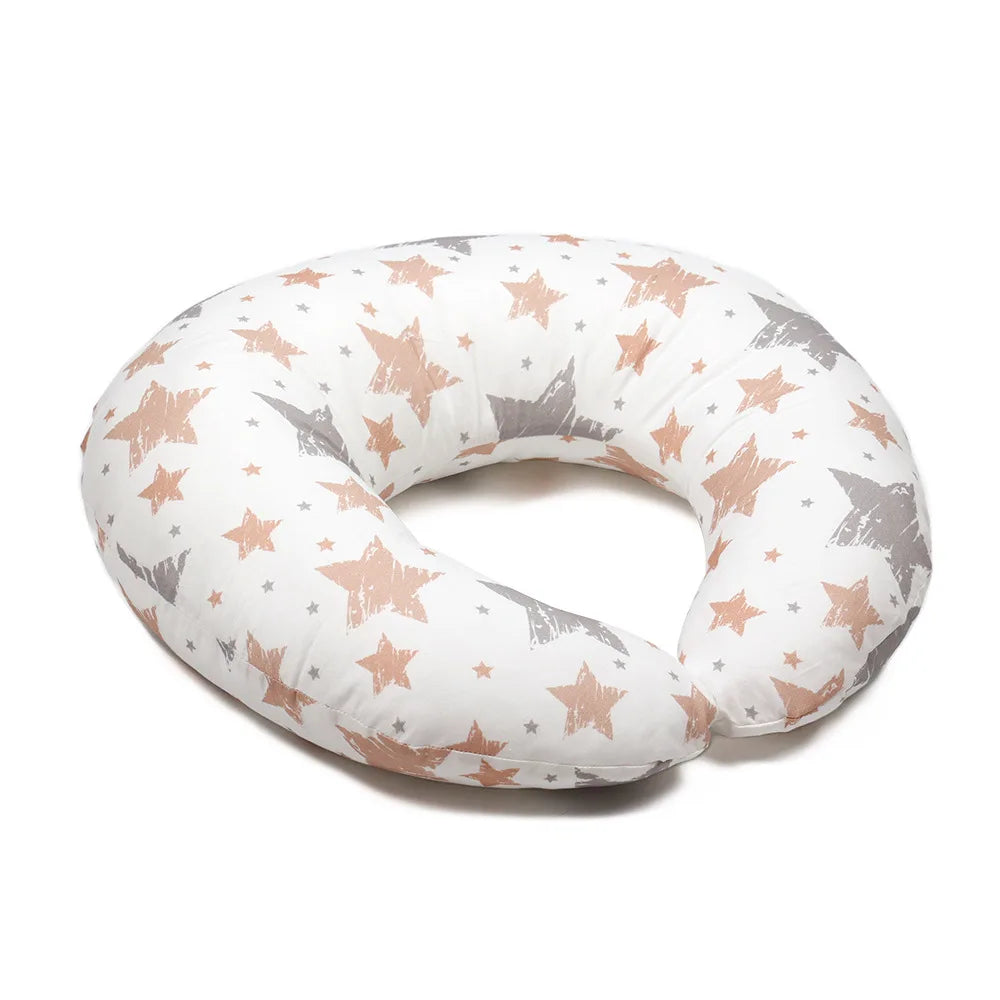 C-Shaped Nursing Pillow with Removable Cover for Feeding and Support