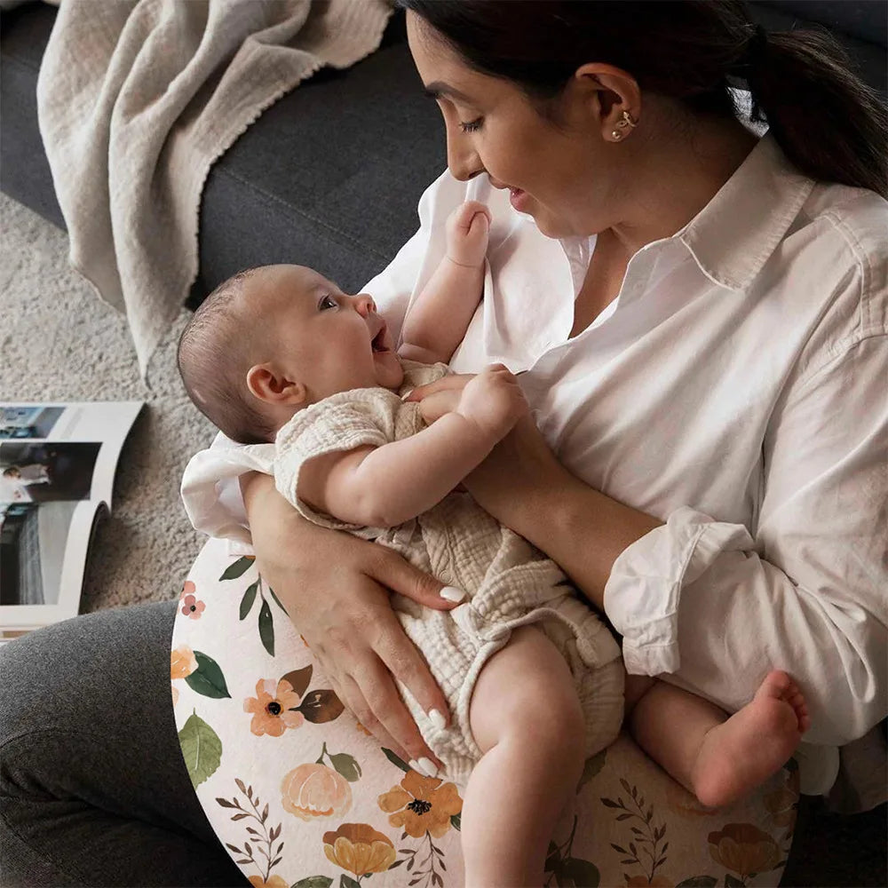 C-Shaped Nursing Pillow with Removable Cover for Feeding and Support