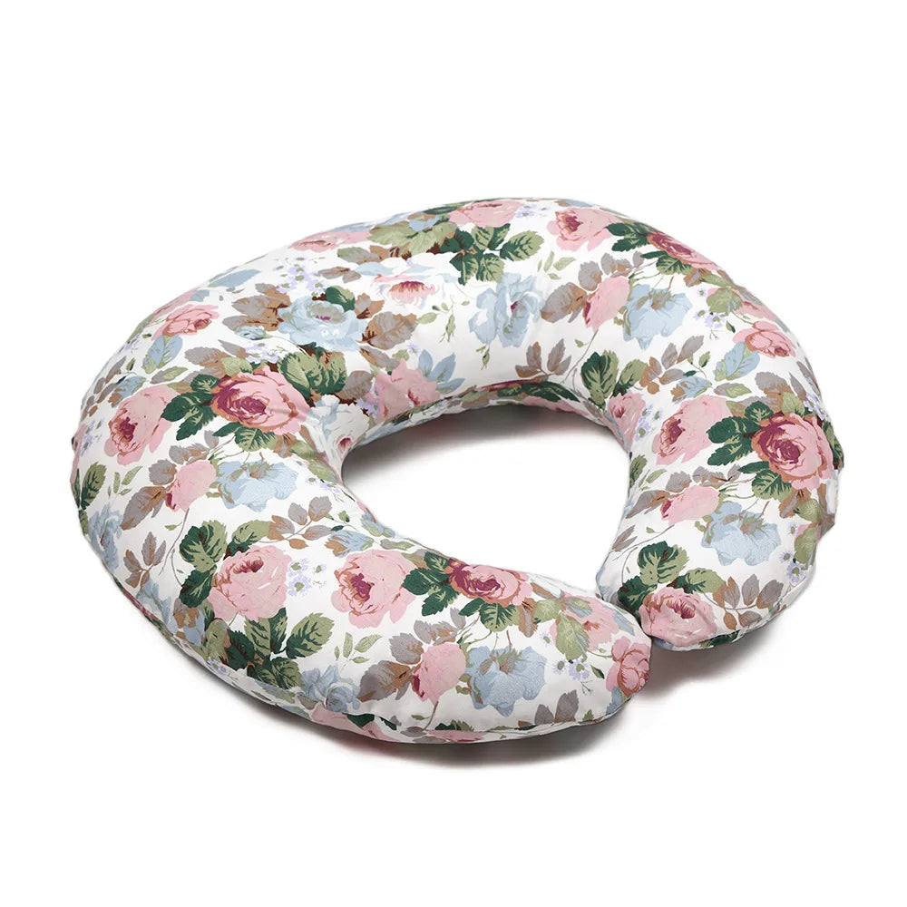 C-Shaped Nursing Pillow with Removable Cover for Feeding and Support