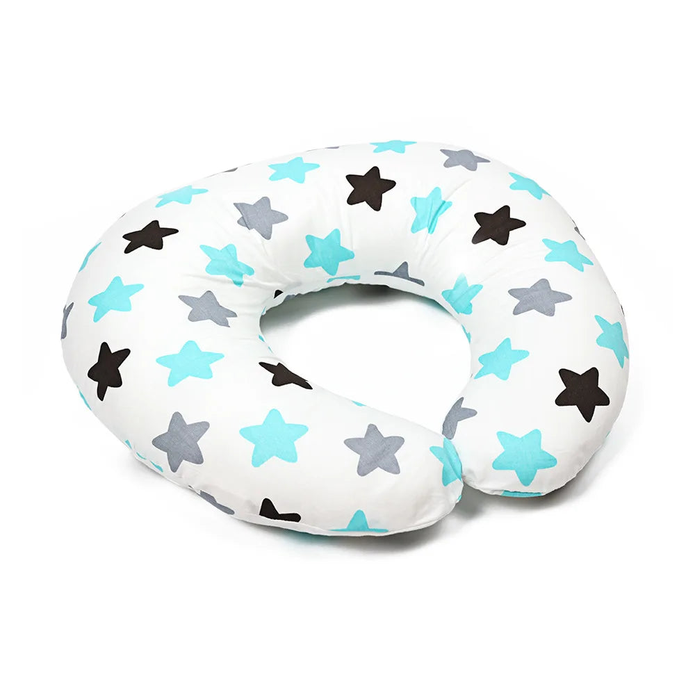 C-Shaped Nursing Pillow with Removable Cover for Feeding and Support