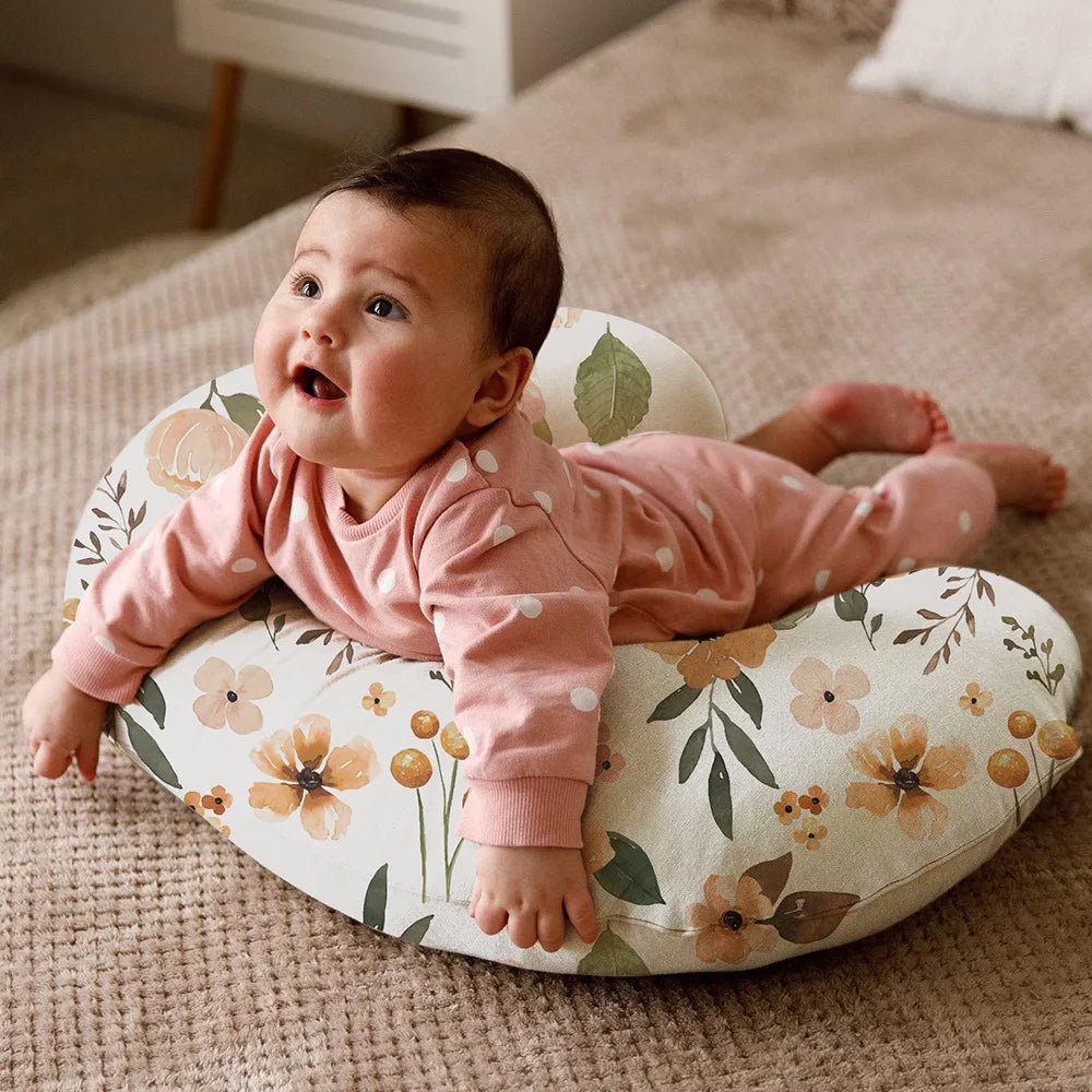 C-Shaped Nursing Pillow with Removable Cover for Feeding and Support