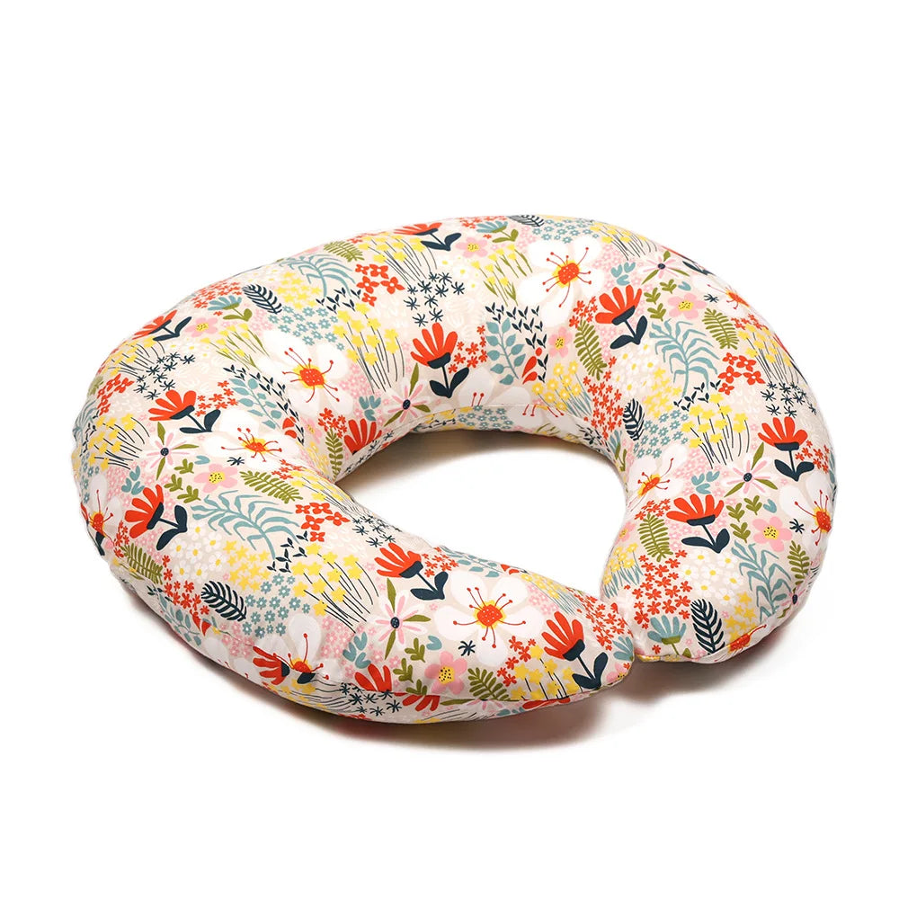 C-Shaped Nursing Pillow with Removable Cover for Feeding and Support